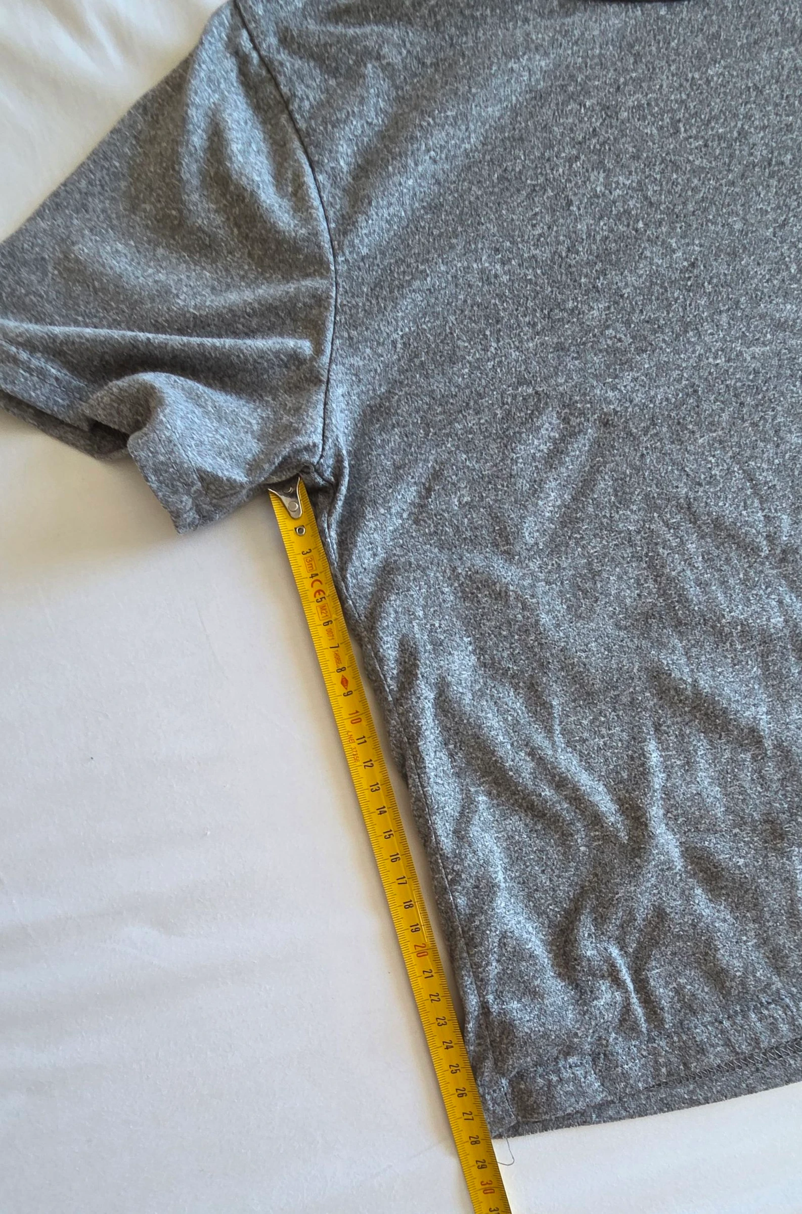 T-shirt cinza mesclado M 38 "WEEKEND" crop top mangas curtas – photo 10